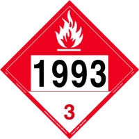 Dot 1993 Decal combustible (w/white triangle)