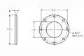 Dimensions of Allegheny Coupling Aluminum Flanges (Concentric)