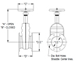 Dimensions of Betts Aluminum & Steel Gate Valves (Flanged x Flanged)
