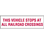 Railroad X-ing Decal 6 x 21 in. Non-Reflective
