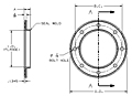 Dimensions of Allegheny Coupling 316 Stainless Steel Flanges (Flued)