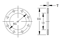 Dimensions for Betts TTMA Flange & Sump Gaskets